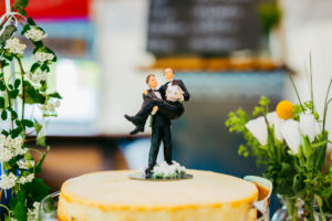 Same-sex wedding cake topper for homosexual marriage