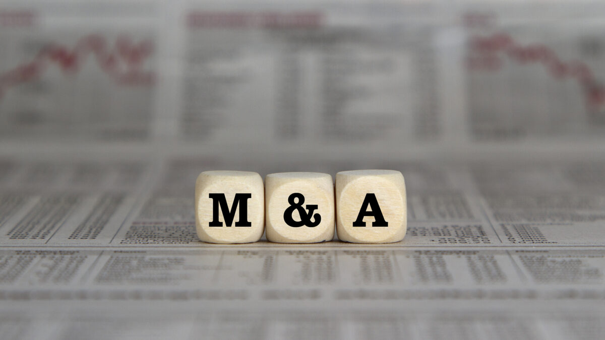 Mergers and Acquisitions M&A sign